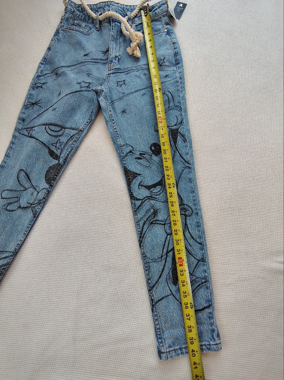 Disney Mickey Mouse Light Wash Denim Jeans Size 3. - Picture 3 of 12